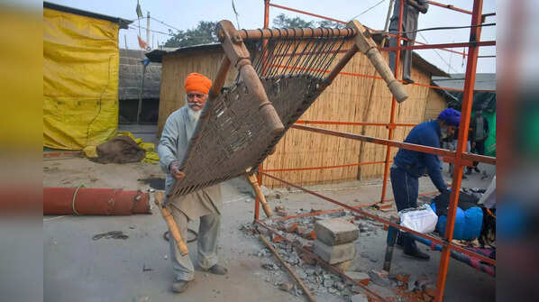 Farmers' protest. PTI photo