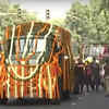 Thousands throng the route taken by Gen Rawat's funeral procession to pay last respects