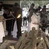 His last rites were performed along with his wife Madhulika Rawat, who too lost her life in Tamil Nadu Chopper Crash. Their daughters Kritika and Tarini performed their last rites.