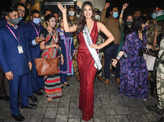 Miss Universe 2021 Harnaaz Sandhu returns home, receives warm welcome at Mumbai airport