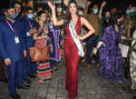 Miss Universe 2021 Harnaaz Sandhu returns home