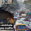Article image for: Bengaluru: A massive sinkhole in the middle of JC road creates traffic jam