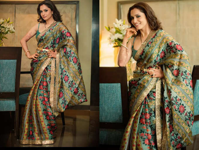 Newlywed Ankita Lokhande's Floral Saree: A Celebration of Love and Fashion
