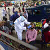 Swab collection at crowded places