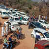 Photos of traffic jam inside Sariska Tiger Reserve