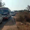 Photos of traffic jam inside Sariska Tiger Reserve