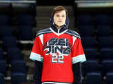 Models showcase uniforms of the Russian Olympics athletes designed by ZASPORT