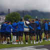 Looking a bit overcast at the moment but Team India is all set!