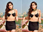 Urfi Javed raises temperatures in black bralette and mini skirt, gets trolled by netizens