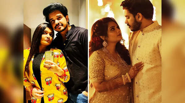 Actors Twarita Chatterjee and Sourav Banerjee celebrate first anniversary; here are some pics from their dreamy wedding