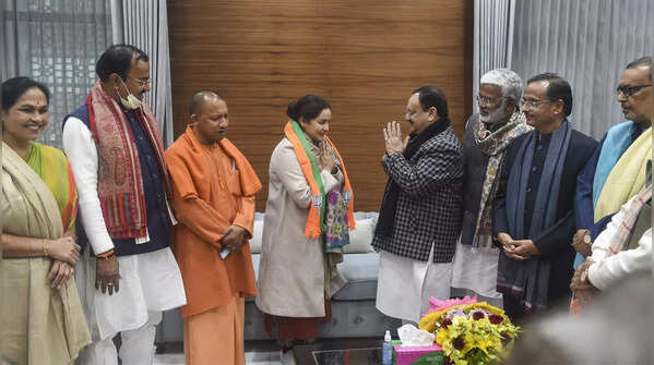 In pics: Mulayam Singh Yadav's daughter-in-law Aparna Yadav joins BJP