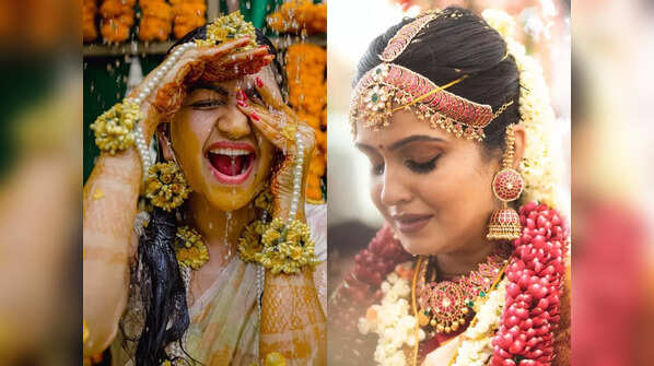 Candid moments of Kannada actresses from their wedding
