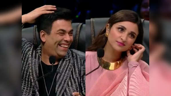 Karan Johar teases Parineeti Chopra with a contestant's name on Hunarbaaz