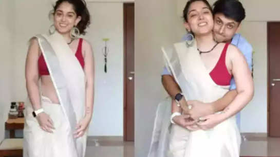 Aamir Khan’s daughter Ira Khan poses in saree gifted to her by boyfriend Nupur Shikhare’s mother