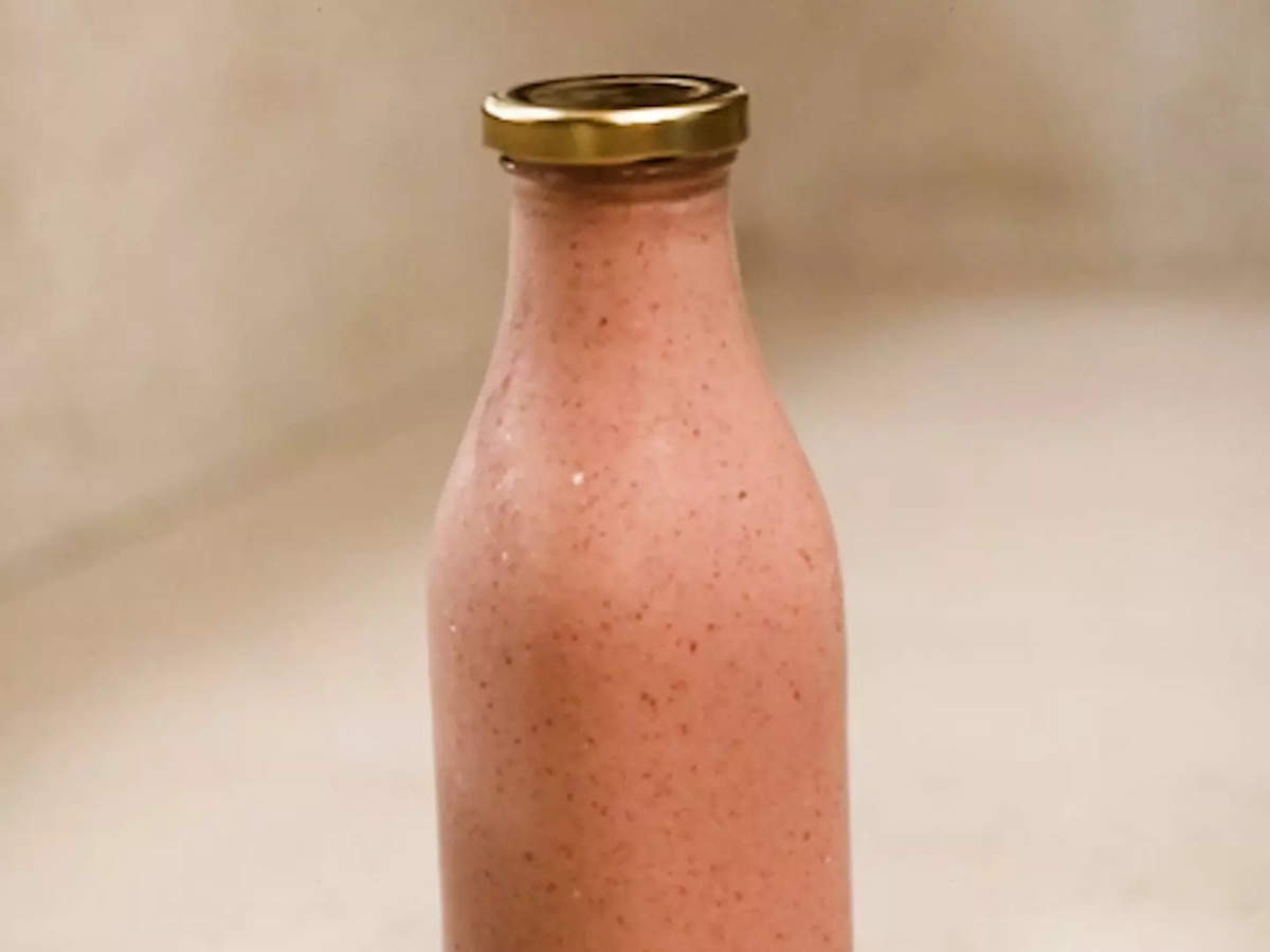 Watch: How to make Strawberry & Peanut Butter Smoothie - Times Food