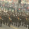 The Assam Regiment contingent marches down the Rajpath on Republic Day