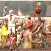 The tableau of Gujarat showcases the theme of the 'tribal movement of Gujarat'.