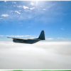 C-130J Super Hercules transport aircraft on way to taking part in the fly past over the Rajpath for Republic Day parade. The cameras have been positioned in cockpits of different aircraft to showcase new views