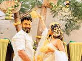 Here are all the lovely pictures you missed from Mouni Roy and Suraj Nambiar’s fun-filled Haldi ceremony