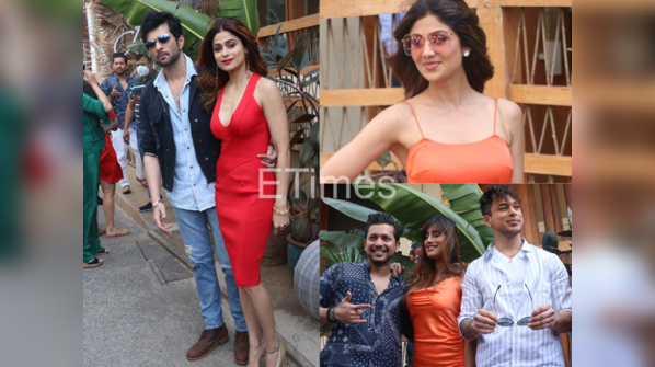 Bigg Boss 15 fame Shamita Shetty looks ravishing in red as she poses with beau Raqesh Bapat for birthday brunch; reunites with Nishant Bhat and Pratik Sehajpal