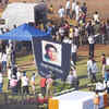 Preparations are underway at the Shivaji park where people will be allowed to come and pay their homage