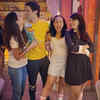 With his girls