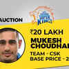 CSK buy Mukesh Choudhary for Rs 20 lakh