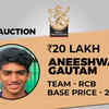 Aneeshwar Gautam sold for his base price of Rs 20 Lakh to RCB