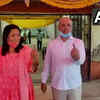 Himachal Pradesh governor Rajendra Vishwanath Arlekar casts his vote at polling booth number 7 of Vasco da Gama assembly constituency