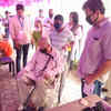 Freedom fighter Prabhakar Sinari waiting to cast his vote