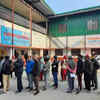Visual from a polling booth in Dehradun's Dharampur area