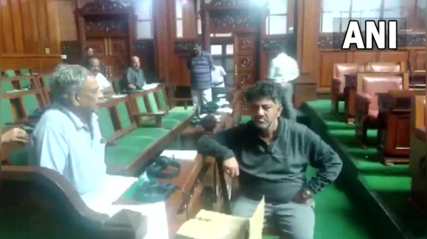 Photos: Congress holds day-and-night dharna in Karnataka assembly for KS Eshwarappa’s dismissal