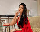 Former Miss India Ankita Shorey looks radiant in a red ruffled saree in these dreamy pictures