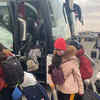 The first batch of evacuees from Ukraine reach Romania via Suceava border crossing.