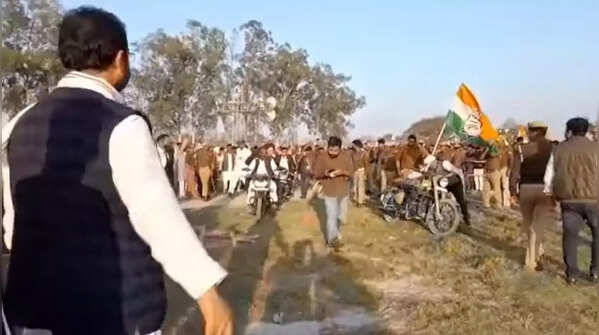 Priyanka Gandhi takes surprise bike ride in UP