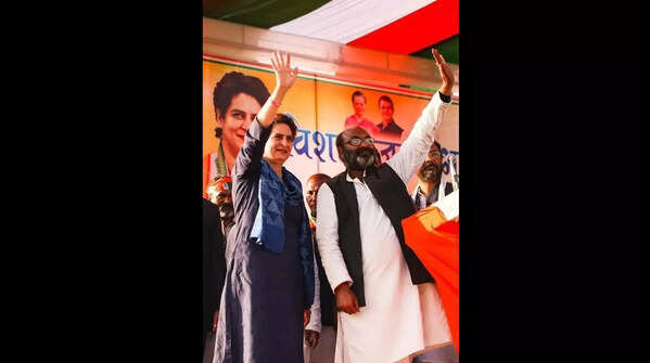 Priyanka Gandhi takes surprise bike ride in UP