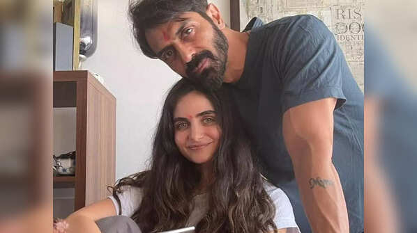 Arjun Rampal and Gabriella Demetriades