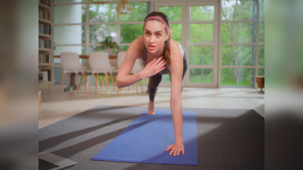 High plank with shoulder taps