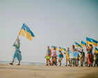 Expats and locals stand in solidarity with Ukraine