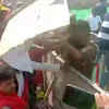 Article image for: SP workers lose temper in <i class="tbold">akhilesh yadav</i>'s rally. Attack security personnel with sticks.