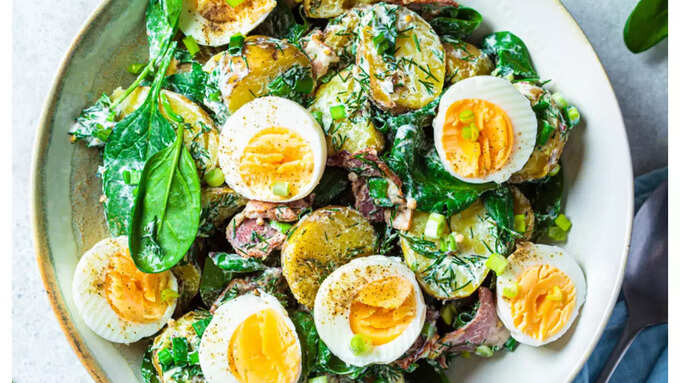 Egg Spinach Salad