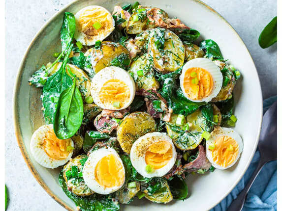 Egg Spinach Salad