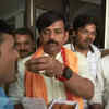 Gorakhpur MP and BJP leader Ravi Kishan distributes sweets as BJP sweeps Uttar Pradesh