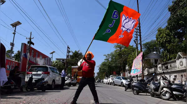 Photos of celebrations as BJP marching ahead in Uttarakhand