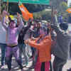 Photos of celebrations as BJP marching ahead in Uttarakhand