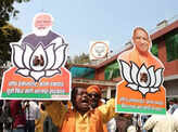 BJP celebrates victory in assembly elections; see pics