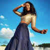 ​Dazzling in an Ivory-Blue Lehenga