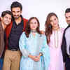 With his on-screen family