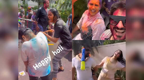 In Pics: Divi, Syamala, Trinayani cast and others give a glimpse of their Holi celebrations