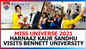 Miss Universe 2021 Harnaaz Kaur Sandhu visits Bennett University